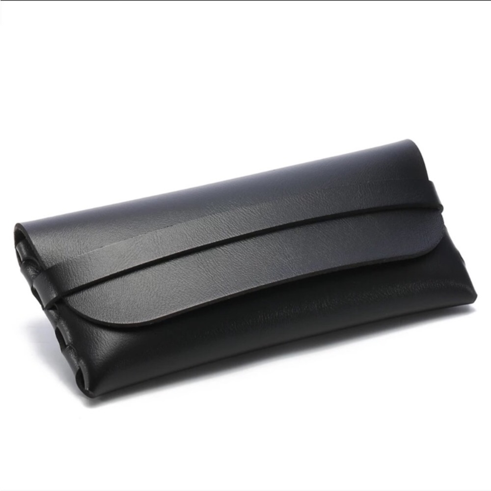 Black & red round shape gothic steam punk sunglasses + black leather pouch - Picture 10 of 15